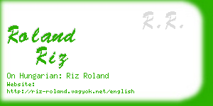 roland riz business card